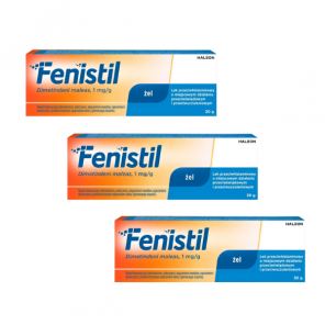Fenistil 0.1%, żel, (1 mg / g), 3 x 30 g - zdjęcie produktu