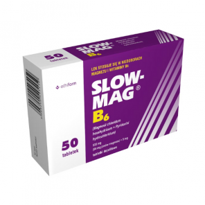 Slow-Mag B6, tabletki dojelitowe, 50 szt. - zdjęcie produktu
