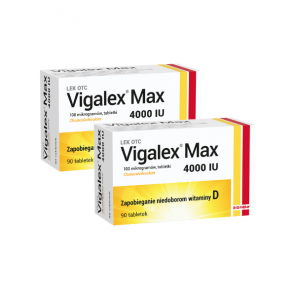 Vigalex Max, 4000 IU witamina D, tabletki, 2 x 90 szt. - zdjęcie produktu