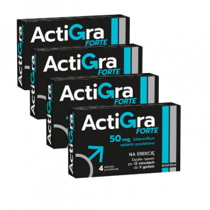 Actigra Forte 50 mg, tabletki, 4 x 4 szt. - zdjęcie produktu