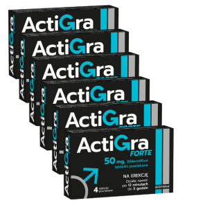 Actigra Forte 50 mg, tabletki, 6 x 4 szt. - zdjęcie produktu