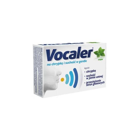 Vocaler, pastylki do ssania, mięta, 12 szt. Vocaler, pastylki do ssania, mięta, 12 szt. - zdjęcie produktu