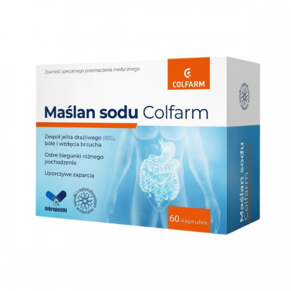 Colfarm Maślan Sodu, kapsułki, 60 szt. Colfarm Maślan Sodu, kapsułki, 60 szt. - zdjęcie produktu