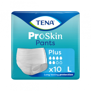 Tena Pants ProSkin, majtki chłonne, rozmiar L, 100-135 cm, Plus, 10 szt. - zdjęcie produktu