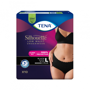 Tena Silhouette Lady Pants Plus, bielizna chłonna, Black, rozmiar L, 95-125 cm, 10 szt. - zdjęcie produktu