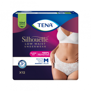 Tena Silhouette Lady Pants Plus, bielizna chłonna, White, rozmiar M, 75-105 cm, 12 szt. - zdjęcie produktu