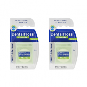 Elgydium Clinic DentalFloss Fluoride, nić dentystyczna 35 m, Mint, 2 x 1 szt. - zdjęcie produktu