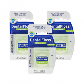 Elgydium Clinic DentalFloss Fluoride, nić dentystyczna 35 m, Mint, 3 x 1 szt. - zdjęcie produktu