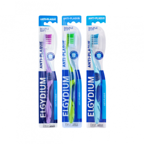 Elgydium Anti-Plaque, szczoteczka do zębów, Souple Soft, 3 x 1 szt. - zdjęcie produktu