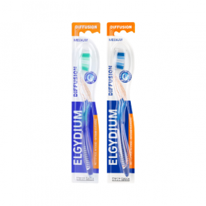 Elgydium Diffusion, szczoteczka do zębów, Medium, 2 x 1 szt. - zdjęcie produktu