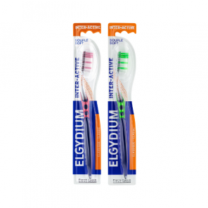 Elgydium Inter-Active, szczoteczka do zębów, Souple Soft, 2 x 1 szt. - zdjęcie produktu