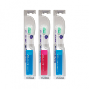 Elgydium Clinic Orthopocket, ortodontyczna szczoteczka do zębów, podróżna, 3 x 1 szt. - zdjęcie produktu