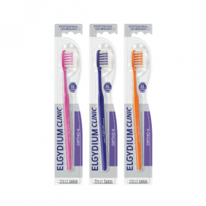 Elgydium Clinic Ortho-X, ortodontyczna szczoteczka do zębów, 3 x 1 szt. - zdjęcie produktu