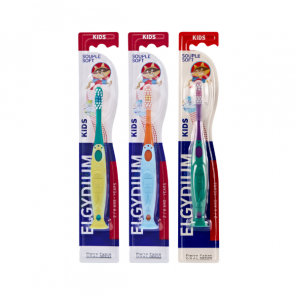 Elgydium Kids, szczoteczka do zębów dla dzieci 2-6 lat, 3 x 1 szt. - zdjęcie produktu