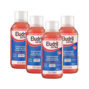 Eludril Extra, płyn do płukania jamy ustnej, 4 x 300 ml - zdjęcie produktu