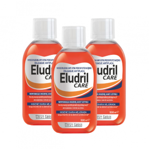 Eludril Care, płyn do płukania jamy ustnej, 3 x 500 ml - zdjęcie produktu
