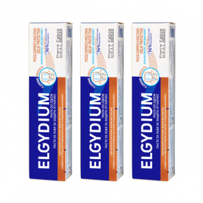 Elgydium, przeciwpróchnicowa pasta do zębów, 3 x 75 ml - zdjęcie produktu