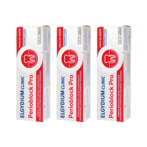 Elgydium Clinic Perioblock Pro, pasta do zębów, 3 x 50 ml - zdjęcie produktu