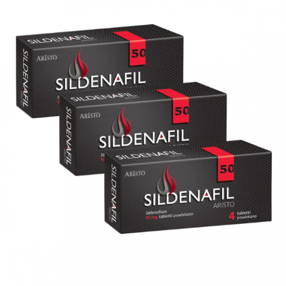 Sildenafil Aristo 50 mg, tabletki 3 x 4 szt. Sildenafil Aristo 50 mg, tabletki 3 x 4 szt. - zdjęcie produktu