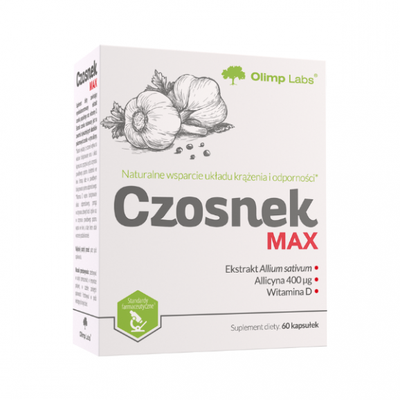 Olimp Czosnek Max, kapsułki, 60 szt. Olimp Czosnek Max, kapsułki, 60 szt. - zdjęcie produktu