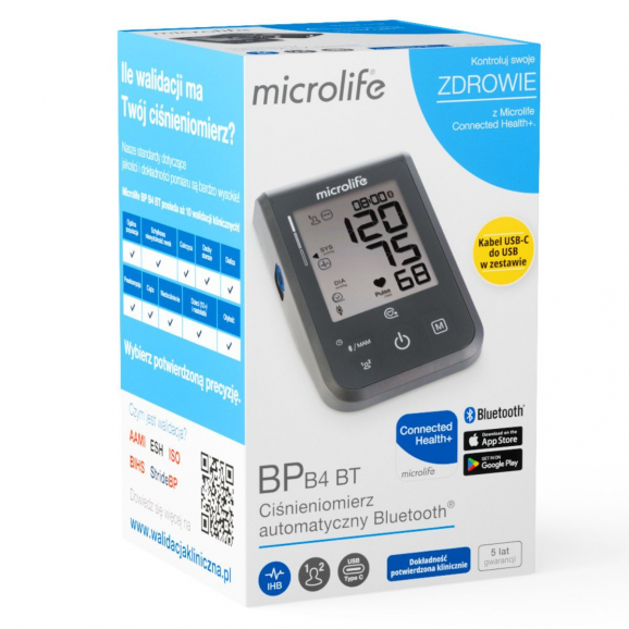 Microlife BP B4 BT, ciśnieniomierz naramienny automatyczny, 1 szt. - zdjęcie produktu