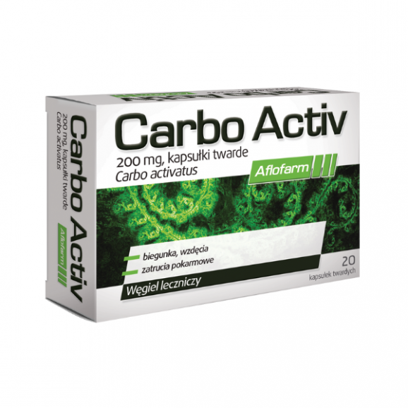 Carbo Activ Aflofarm, kapsułki, 20 szt. Carbo Activ Aflofarm, kapsułki, 20 szt. - zdjęcie produktu