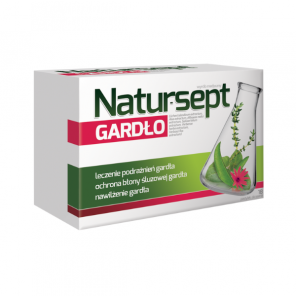 Natursept Gardło, smak ziołowy, pastylki do ssania, 18 szt. - zdjęcie produktu
