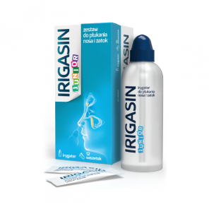 Irigasin Junior, zestaw do płukania nosa i zatok, irygator + saszetki, 12 szt. - zdjęcie produktu