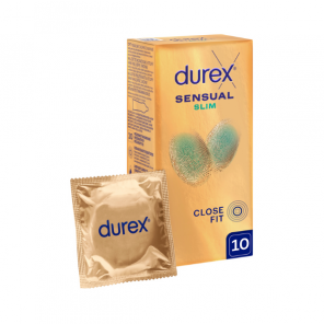 Durex Sensual Slim Close Fit, prezerwatywy supercienkie, 10 szt. - zdjęcie produktu