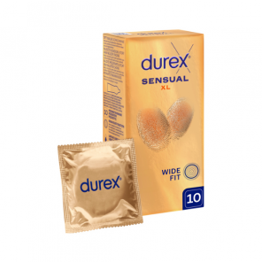 Durex Sensual XL Wide Fit, prezerwatywy supercienkie, 10 szt. - zdjęcie produktu