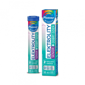 Plusssz Elektrolity Senior Dobry Dzień, smak cytryna-mięta, tabletki musujące, 24 szt. - zdjęcie produktu