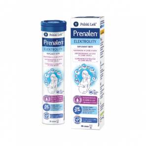 Prenalen Elektrolity, smak ananas-pomarańcza, tabletki musujące, 20 szt. - zdjęcie produktu