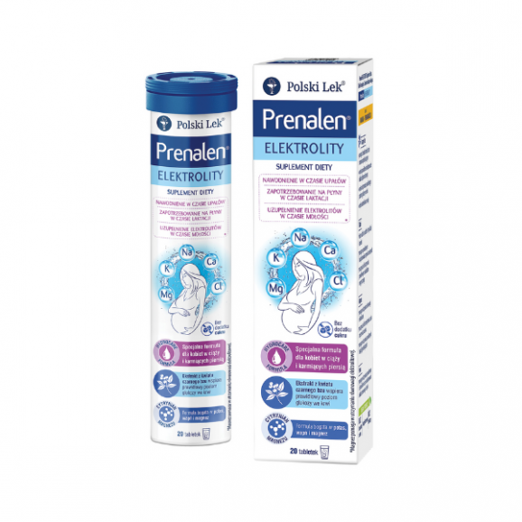 Prenalen Elektrolity, smak ananas-pomarańcza, tabletki musujące, 20 szt. Prenalen Elektrolity, smak ananas-pomarańcza, tabletki musujące, 20 szt. - zdjęcie produktu