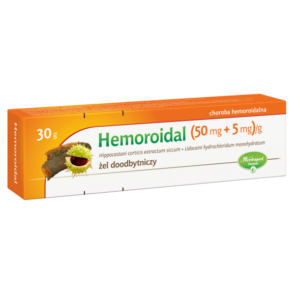 Hemoroidal (50 mg + 5 mg)/g Herbapol, żel doodbytniczy, 30 g - zdjęcie produktu