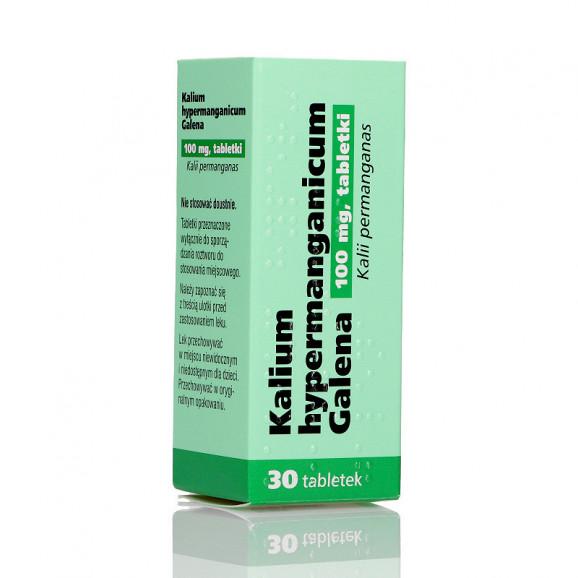 Kalium hypermanganicum Galena, tabletki odkażające do przemywania skóry, ran, 30 szt. - zdjęcie produktu