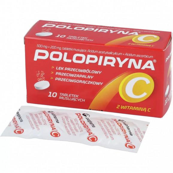 Polopiryna C, tabletki, musujące, 10 szt. - zdjęcie produktu