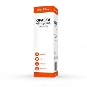 PASO Opaska, elastyczna tkana z zapinką, 5 m x 15 cm, 1 szt. - zdjęcie produktu