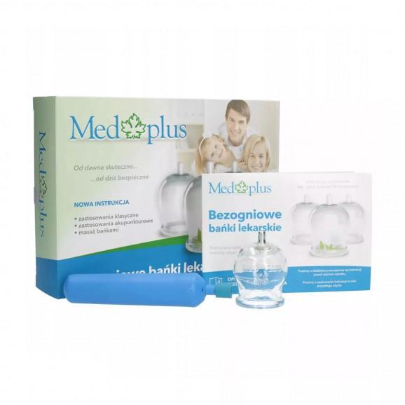 Med Plus, Bezogniowe bańki lekarskie, 8 sztuk + pompka - zdjęcie produktu