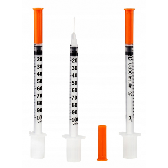 Strzykawki insulinowe BD Micro-Fine Plus 1ml, 29G – U-100 (10 sztuk) – wyrób medyczny - zdjęcie produktu