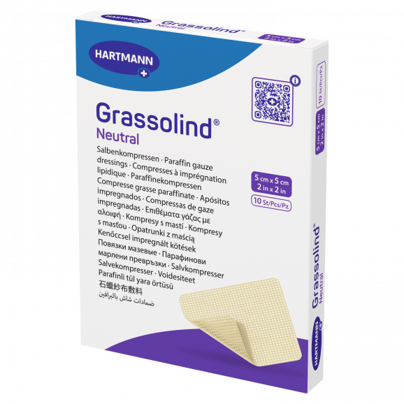Hartmann Grassolind Neutral, opatrunek ze sterylną maścią (5 cm x 5 cm) 10 sztuk - zdjęcie produktu