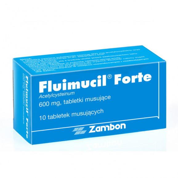 Fluimucil Forte 600 mg – tabletki musujące (10 tabletek) Fluimucil Forte 600 mg – tabletki musujące (10 tabletek) - zdjęcie produktu