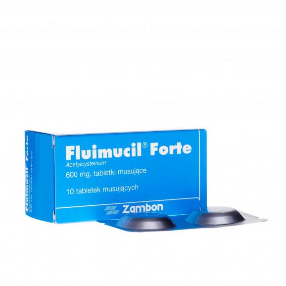 Fluimucil Forte 600 mg – tabletki musujące (10 tabletek) Fluimucil Forte 600 mg – tabletki musujące (10 tabletek) - zdjęcie produktu