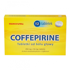 Coffepirine Tabletki od bólu głowy – 450 mg + 50 mg (6 tabletek) - zdjęcie produktu