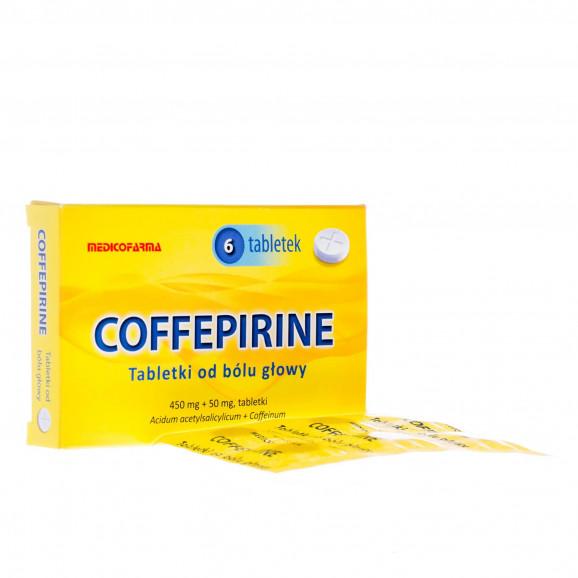 Coffepirine Tabletki od bólu głowy – 450 mg + 50 mg (6 tabletek) - zdjęcie produktu
