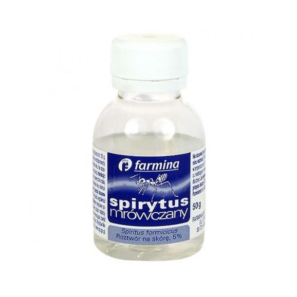 Spirytus mrówczany Farmina 5% – lek bez recepty (50 g) Spirytus mrówczany Farmina 5% – lek bez recepty (50 g) - zdjęcie produktu