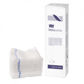 Kompresy MATOCOMP niejałowe 5 cm x 5 cm, 13-nitkowe, 8-warstwowe (100 szt.) - zdjęcie produktu
