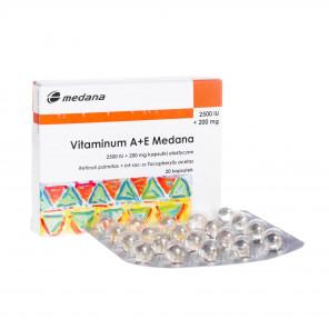 Vitaminum A+E Medana 2500 j.m.+ 200 mg, 20 kapsułek - zdjęcie produktu