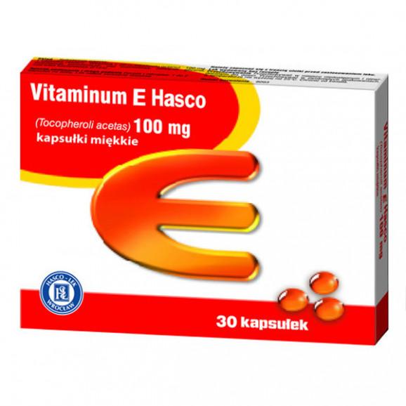 Vitaminum E Hasco, kapsułki (100 mg), 30 szt. Vitaminum E Hasco, kapsułki (100 mg), 30 szt. - zdjęcie produktu