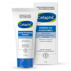 Cetaphil, delikatny żel oczyszczający do twarzy z peelingiem, 178 ml - zdjęcie produktu