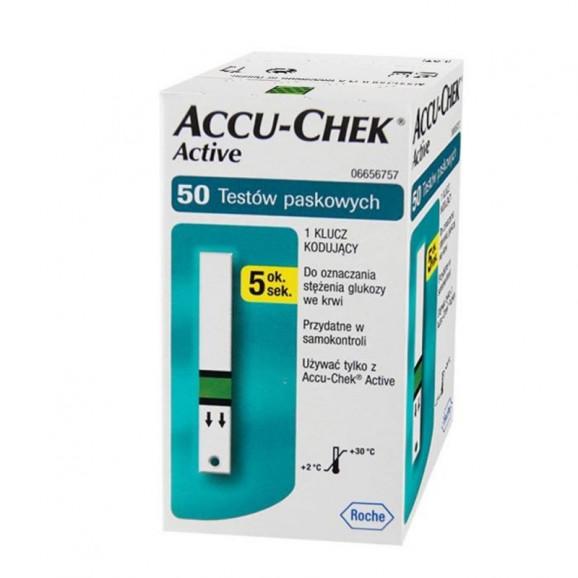 Accu-Chek Active Test paskowy, 50 sztuk Accu-Chek Active Test paskowy, 50 sztuk - zdjęcie produktu